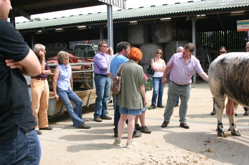 Martin Brown answers questions at the Longhorn Beef Production Workshop.