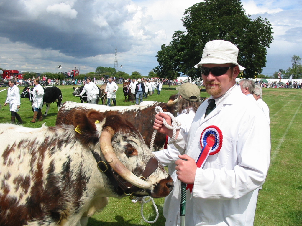 Paul Ashcroft and Barlings Greta, Female Champion Heckington Show 2012, during the Grand Parade.